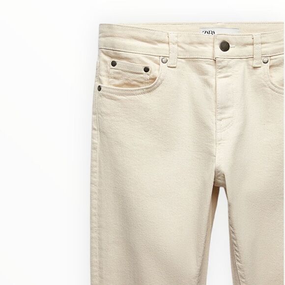 ZARA | Ecru | ZW THE MID WAIST SKINNY JEANS - Picture 4 of 11